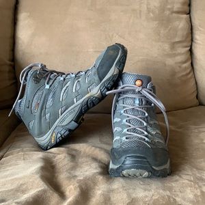 Merrell Moab Mid Waterproof Gray & Periwinkle Boot
